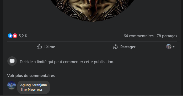 Facebook Deicide - commentaires limités