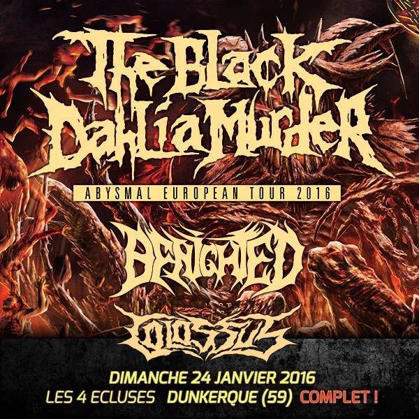 affiche the black dahlia murder + benighted dunkerque 